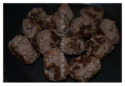 Browned Spatini Beef Meatballs Browned Spatini Beef Meatballs
